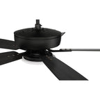 Craftmade P112FB5-52FBGW Flat Black Pro Plus 112 52'' 5-blade Ceiling Fan In Flat Black W/ Flat Black/grey Wood Blades; Integrated Light Kit Image 3