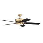 Craftmade P112SB5-52BWNFB Satin Brass Pro Plus 112 52'' 5-blade Ceiling Fan In Satin Brass W/ Black Walnut/flat Black Blades; Integrated Light Kit Image 7