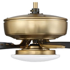 Craftmade P112SB5-52BWNFB Satin Brass Pro Plus 112 52'' 5-blade Ceiling Fan In Satin Brass W/ Black Walnut/flat Black Blades; Integrated Light Kit Image 6
