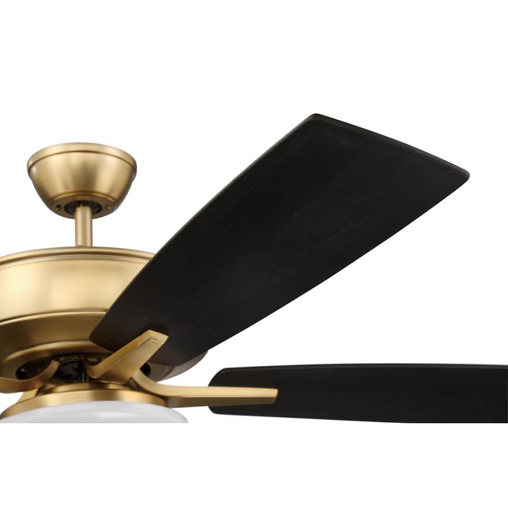 Craftmade P112SB5-52BWNFB Satin Brass Pro Plus 112 52'' 5-blade Ceiling Fan In Satin Brass W/ Black Walnut/flat Black Blades; Integrated Light Kit Image 4