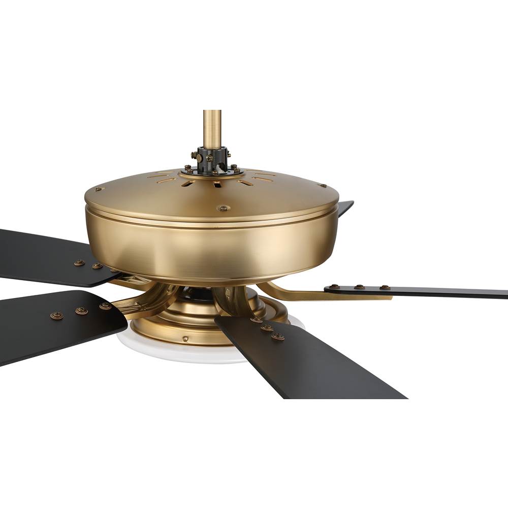 Craftmade P112SB5-52BWNFB Satin Brass Pro Plus 112 52'' 5-blade Ceiling Fan In Satin Brass W/ Black Walnut/flat Black Blades; Integrated Light Kit Image 3