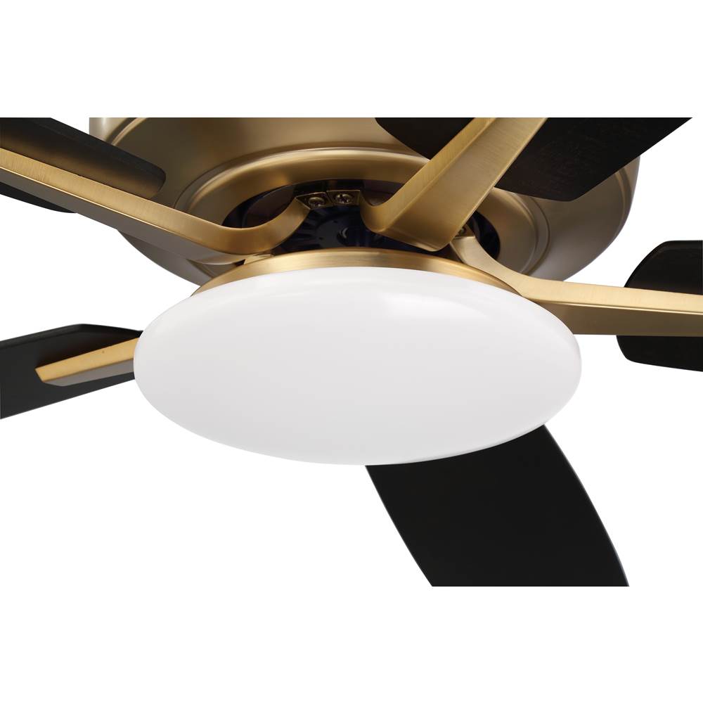 Craftmade P112SB5-52BWNFB Satin Brass Pro Plus 112 52'' 5-blade Ceiling Fan In Satin Brass W/ Black Walnut/flat Black Blades; Integrated Light Kit Image 2
