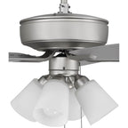 Craftmade P114BN5-52BNGW Brushed Nickel Pro Plus 114 52'' 5-blade Ceiling Fan In Brushed Nickel W/ Brushed Nickel/greywood Blades; Integrated Light Kit Image 6