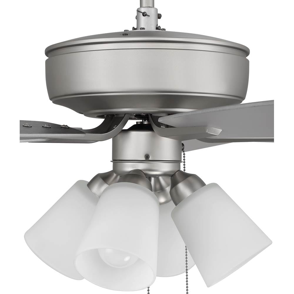 Craftmade P114BN5-52BNGW Brushed Nickel Pro Plus 114 52'' 5-blade Ceiling Fan In Brushed Nickel W/ Brushed Nickel/greywood Blades; Integrated Light Kit Image 6