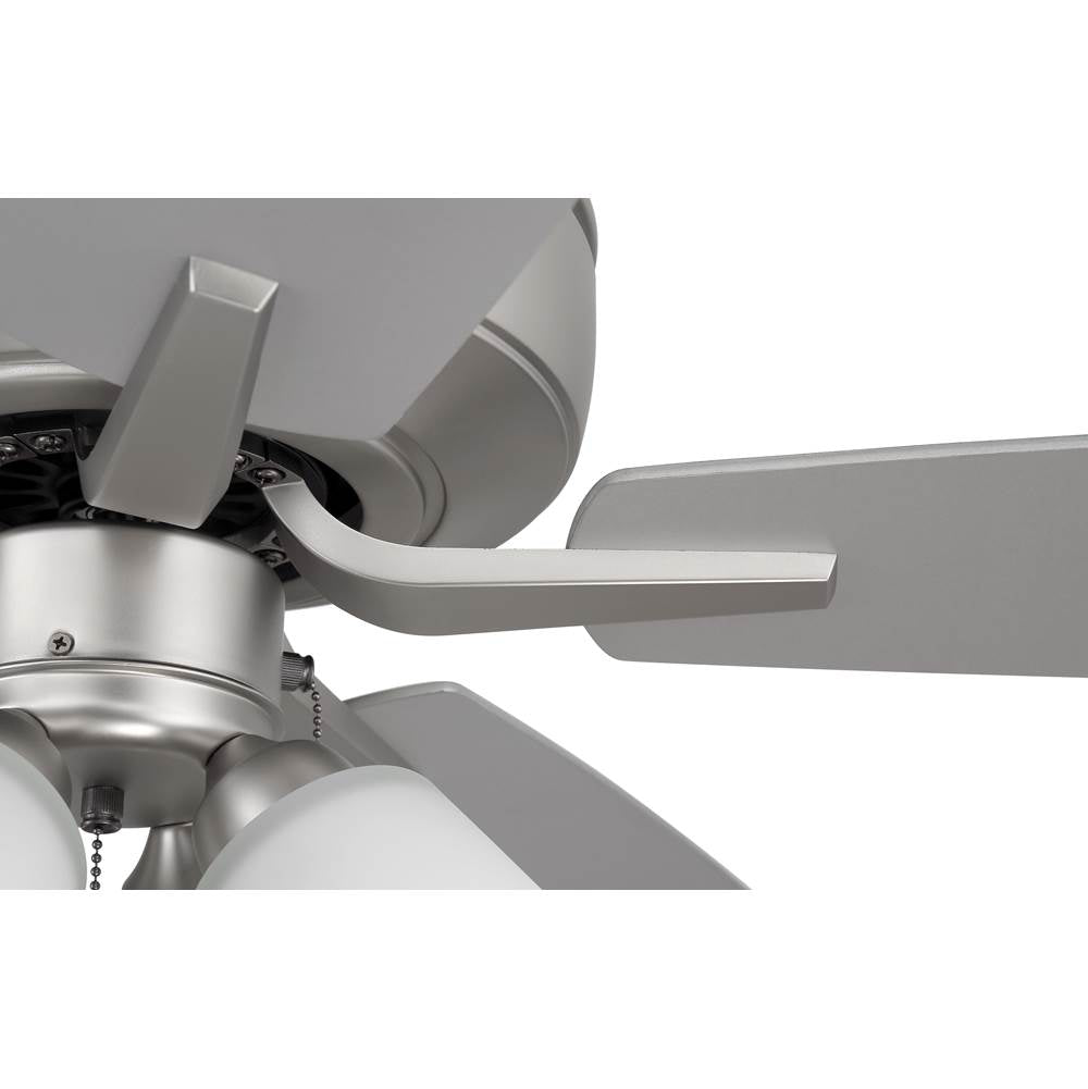 Craftmade P114BN5-52BNGW Brushed Nickel Pro Plus 114 52'' 5-blade Ceiling Fan In Brushed Nickel W/ Brushed Nickel/greywood Blades; Integrated Light Kit Image 5