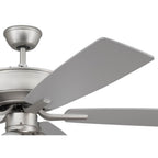 Craftmade P114BN5-52BNGW Brushed Nickel Pro Plus 114 52'' 5-blade Ceiling Fan In Brushed Nickel W/ Brushed Nickel/greywood Blades; Integrated Light Kit Image 4