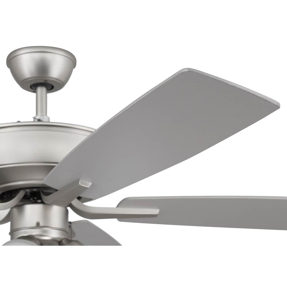 Craftmade P114BN5-52BNGW Brushed Nickel Pro Plus 114 52'' 5-blade Ceiling Fan In Brushed Nickel W/ Brushed Nickel/greywood Blades; Integrated Light Kit Image 4