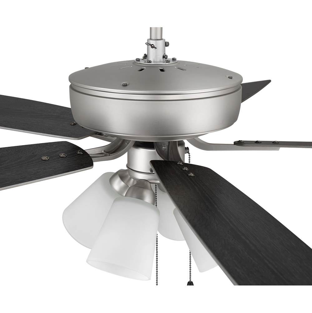 Craftmade P114BN5-52BNGW Brushed Nickel Pro Plus 114 52'' 5-blade Ceiling Fan In Brushed Nickel W/ Brushed Nickel/greywood Blades; Integrated Light Kit Image 3
