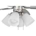 Craftmade P114BN5-52BNGW Brushed Nickel Pro Plus 114 52'' 5-blade Ceiling Fan In Brushed Nickel W/ Brushed Nickel/greywood Blades; Integrated Light Kit Image 2