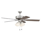 Craftmade P114BNK5-52DWGWN Brushed Polished Nickel Pro Plus 114 52'' 5-blade Ceiling Fan In Brushed Polished Nickel W/ Driftwood/grey Walnut Blades; Integrated Light Kit Image 7