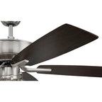 Craftmade P114BNK5-52DWGWN Brushed Polished Nickel Pro Plus 114 52'' 5-blade Ceiling Fan In Brushed Polished Nickel W/ Driftwood/grey Walnut Blades; Integrated Light Kit Image 6