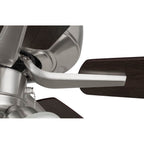 Craftmade P114BNK5-52DWGWN Brushed Polished Nickel Pro Plus 114 52'' 5-blade Ceiling Fan In Brushed Polished Nickel W/ Driftwood/grey Walnut Blades; Integrated Light Kit Image 5