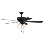 Craftmade Pro Plus Pro Plus 114 52'' 5-blade Ceiling Fan In Brushed Nickel W/ Brushed Nickel/greywood Blades; Integrated Light Kit