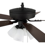 Craftmade P114ESP5-52ESPWLN Espresso Pro Plus 114 52'' 5-blade Ceiling Fan In Espresso W/ Espresso/walnut Blades; Integrated Light Kit Image 3