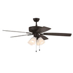 Craftmade Pro Plus Pro Plus 114 52'' 5-blade Ceiling Fan In Brushed Nickel W/ Brushed Nickel/greywood Blades; Integrated Light Kit