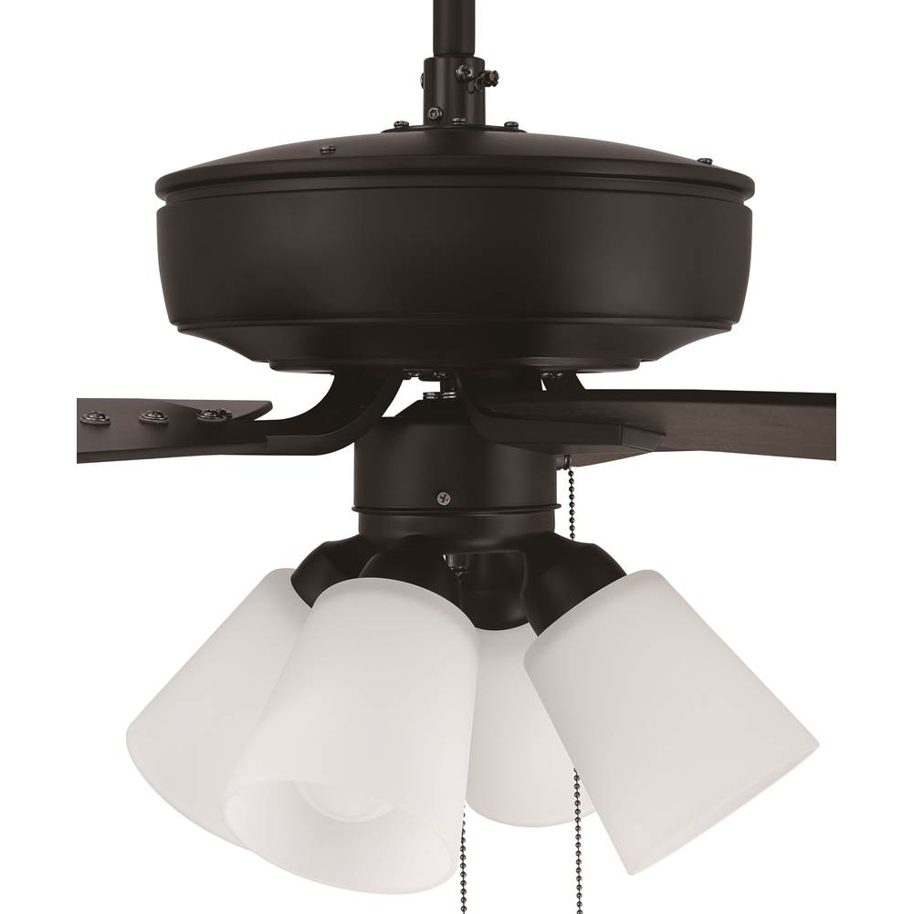 Craftmade P114FB5-52FBGW Flat Black Pro Plus 114 52'' 5-blade Ceiling Fan In Flat Black W/ Flat Black/grey Wood Blades; Integrated Light Kit Image 6