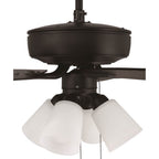 Craftmade P114FB5-52FBGW Flat Black Pro Plus 114 52'' 5-blade Ceiling Fan In Flat Black W/ Flat Black/grey Wood Blades; Integrated Light Kit Image 6