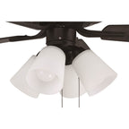 Craftmade P114FB5-52FBGW Flat Black Pro Plus 114 52'' 5-blade Ceiling Fan In Flat Black W/ Flat Black/grey Wood Blades; Integrated Light Kit Image 3