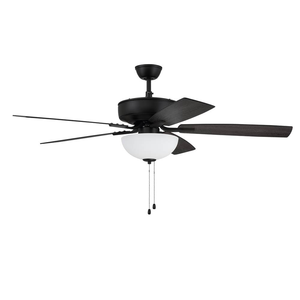 Craftmade P211FB5-52FBGW Flat Black Pro Plus 211 52'' 5-blade Ceiling Fan In Flat Black W/ Flat Black/grey Wood Blades; Light Kit Included (optional) Image 8