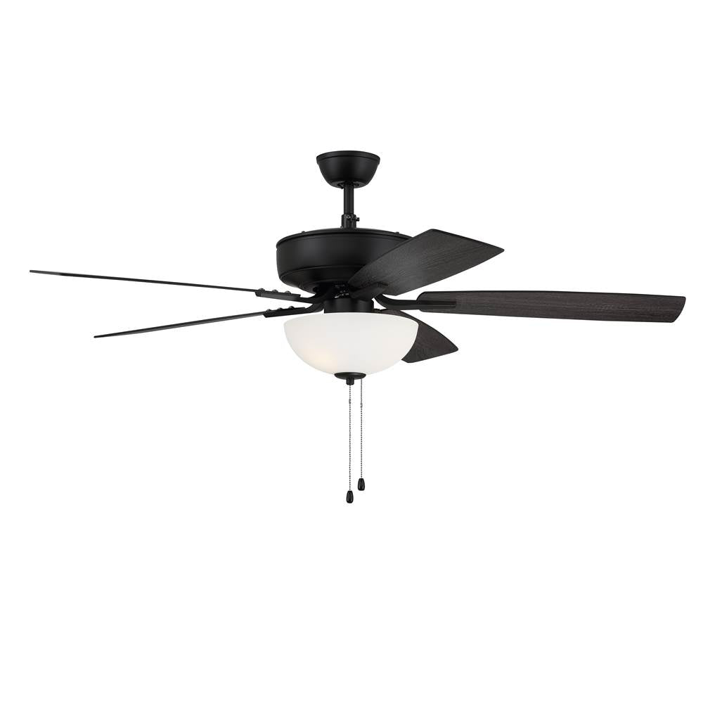 Craftmade P211FB5-52FBGW Flat Black Pro Plus 211 52'' 5-blade Ceiling Fan In Flat Black W/ Flat Black/grey Wood Blades; Light Kit Included (optional) Image 7