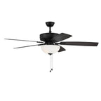 Craftmade P211FB5-52FBGW Flat Black Pro Plus 211 52'' 5-blade Ceiling Fan In Flat Black W/ Flat Black/grey Wood Blades; Light Kit Included (optional) Image 7