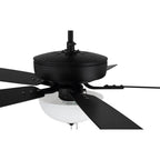 Craftmade P211FB5-52FBGW Flat Black Pro Plus 211 52'' 5-blade Ceiling Fan In Flat Black W/ Flat Black/grey Wood Blades; Light Kit Included (optional) Image 3