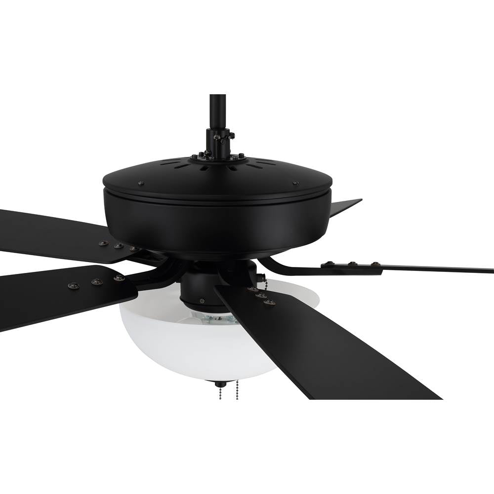 Craftmade P211FB5-52FBGW Flat Black Pro Plus 211 52'' 5-blade Ceiling Fan In Flat Black W/ Flat Black/grey Wood Blades; Light Kit Included (optional) Image 3