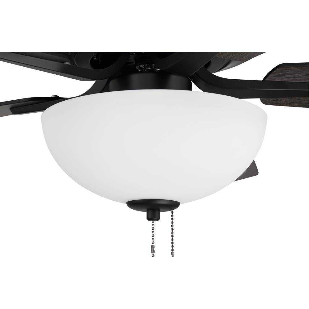 Craftmade P211FB5-52FBGW Flat Black Pro Plus 211 52'' 5-blade Ceiling Fan In Flat Black W/ Flat Black/grey Wood Blades; Light Kit Included (optional) Image 2