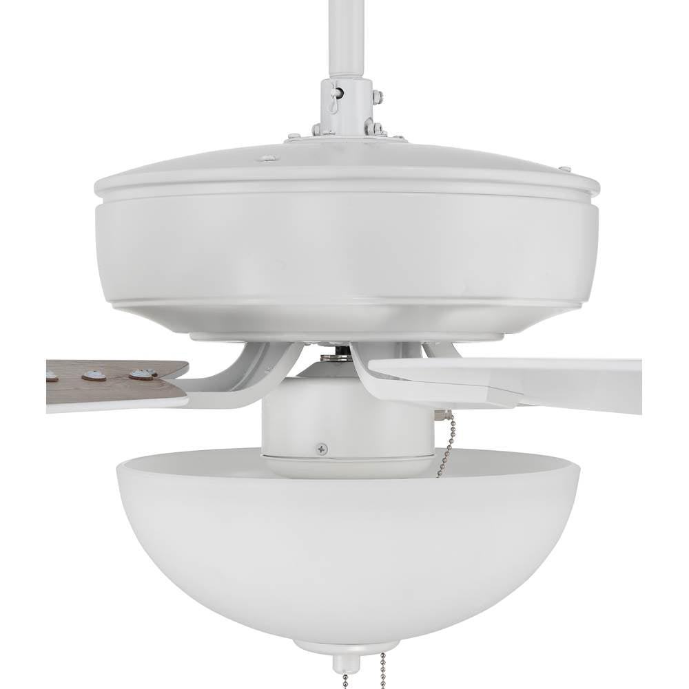 Craftmade P211W5-52WWOK White Pro Plus 211 52'' 5-blade Ceiling Fan In White W/ White/washed Oak Blades; Light Kit Included (optional) Image 6
