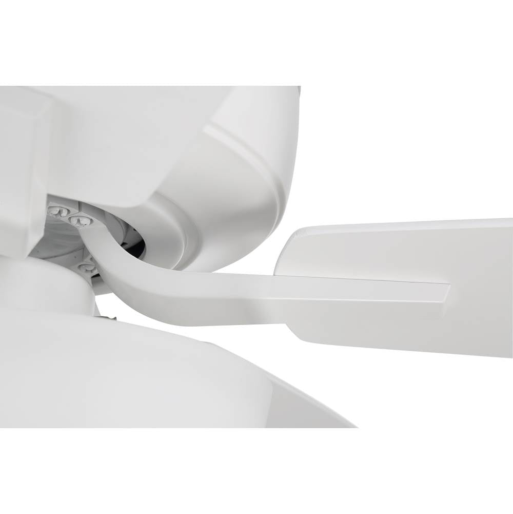 Craftmade P211W5-52WWOK White Pro Plus 211 52'' 5-blade Ceiling Fan In White W/ White/washed Oak Blades; Light Kit Included (optional) Image 5