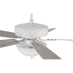 Craftmade P211W5-52WWOK White Pro Plus 211 52'' 5-blade Ceiling Fan In White W/ White/washed Oak Blades; Light Kit Included (optional) Image 3