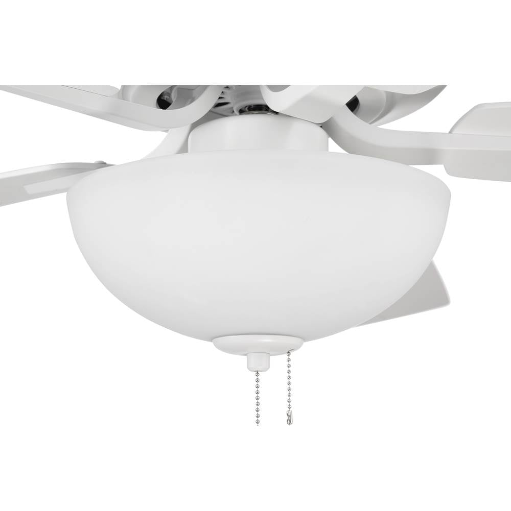 Craftmade P211W5-52WWOK White Pro Plus 211 52'' 5-blade Ceiling Fan In White W/ White/washed Oak Blades; Light Kit Included (optional) Image 2