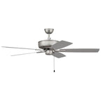 Craftmade P52BN5-52BNGW Brushed Nickel Pro Plus 52'' 5-blade Ceiling Fan In Brushed Nickel W/ Brushed Nickel/greywood Blades; Light Kit Optional (not Included) Image 1