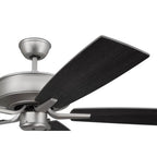 Craftmade Pro Plus Pro Plus 52'' 5-blade Ceiling Fan In Brushed Nickel W/ Brushed Nickel/greywood Blades; Light Kit Optional (not Included)