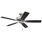 Craftmade P52BN5-52BNGW Brushed Nickel Pro Plus 52'' 5-blade Ceiling Fan In Brushed Nickel W/ Brushed Nickel/greywood Blades; Light Kit Optional (not Included) Image 2