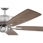 Craftmade P52BNK5-52DWGWN Brushed Polished Nickel Pro Plus 52'' 5-blade Ceiling Fan In Brushed Polished Nickel W/ Driftwood/grey Walnut Blades; Light Kit Optional (not Included) Image 6
