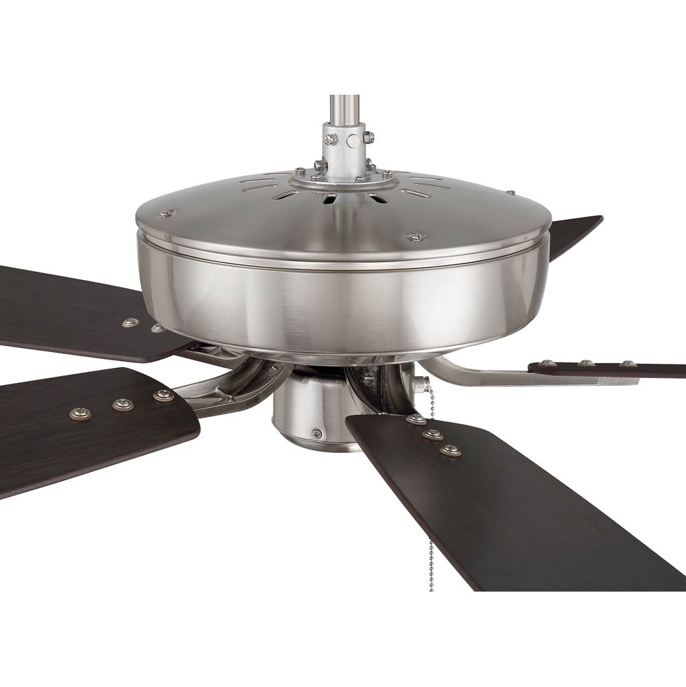 Craftmade P52BNK5-52DWGWN Brushed Polished Nickel Pro Plus 52'' 5-blade Ceiling Fan In Brushed Polished Nickel W/ Driftwood/grey Walnut Blades; Light Kit Optional (not Included) Image 4