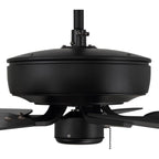 Craftmade P52FB5-52FBGW Flat Black Pro Plus 52'' 5-blade Ceiling Fan In Flat Black W/ Flat Black/greywood Blades; Light Kit Optional (not Included) Image 7