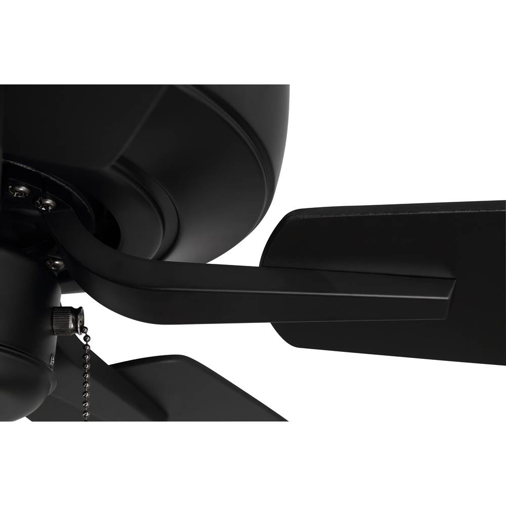 Craftmade P52FB5-52FBGW Flat Black Pro Plus 52'' 5-blade Ceiling Fan In Flat Black W/ Flat Black/greywood Blades; Light Kit Optional (not Included) Image 6