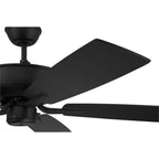 Craftmade P52FB5-52FBGW Flat Black Pro Plus 52'' 5-blade Ceiling Fan In Flat Black W/ Flat Black/greywood Blades; Light Kit Optional (not Included) Image 5