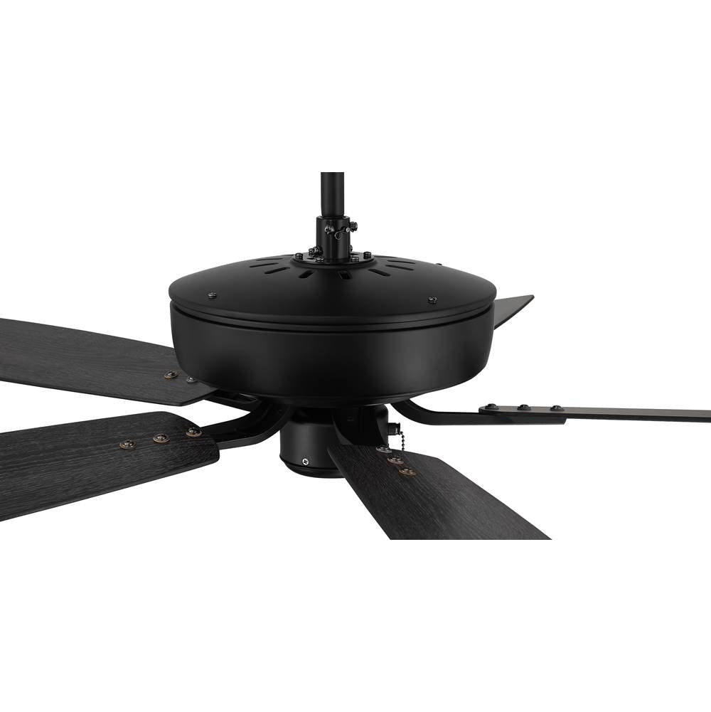 Craftmade P52FB5-52FBGW Flat Black Pro Plus 52'' 5-blade Ceiling Fan In Flat Black W/ Flat Black/greywood Blades; Light Kit Optional (not Included) Image 4