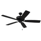 Craftmade P52FB5-52FBGW Flat Black Pro Plus 52'' 5-blade Ceiling Fan In Flat Black W/ Flat Black/greywood Blades; Light Kit Optional (not Included) Image 2