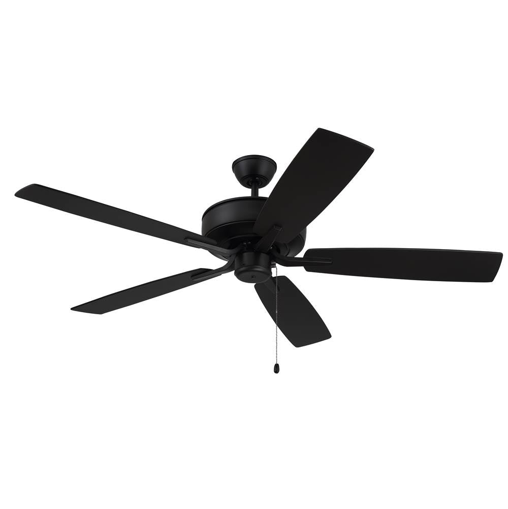 Craftmade P52FB5-52FBGW Flat Black Pro Plus 52'' 5-blade Ceiling Fan In Flat Black W/ Flat Black/greywood Blades; Light Kit Optional (not Included) Image 2