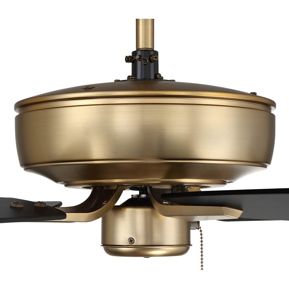 Craftmade P52SB5-52BWNFB Satin Brass Pro Plus 52'' 5-blade Ceiling Fan In Satin Brass W/ Black Walnut/flat Black Blades; Light Kit Optional (not Included) Image 7