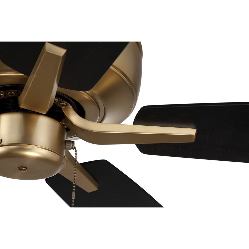 Craftmade P52SB5-52BWNFB Satin Brass Pro Plus 52'' 5-blade Ceiling Fan In Satin Brass W/ Black Walnut/flat Black Blades; Light Kit Optional (not Included) Image 6