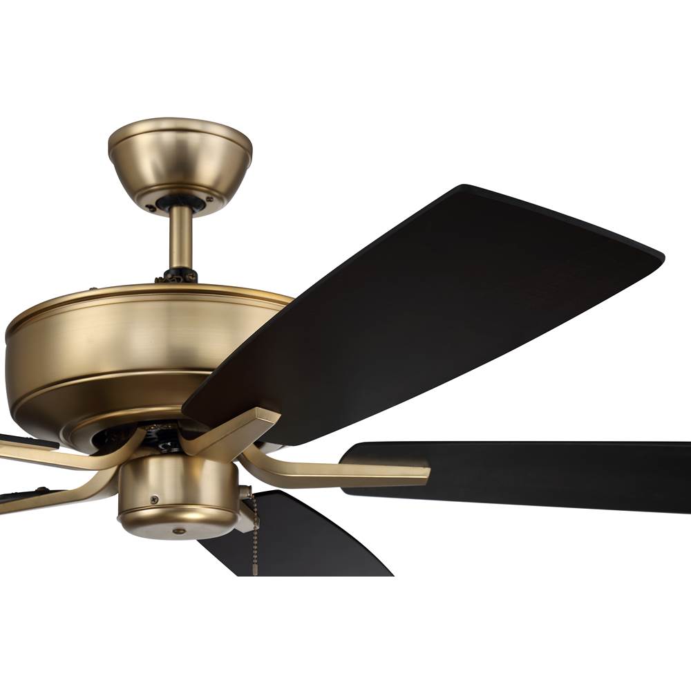 Craftmade P52SB5-52BWNFB Satin Brass Pro Plus 52'' 5-blade Ceiling Fan In Satin Brass W/ Black Walnut/flat Black Blades; Light Kit Optional (not Included) Image 5