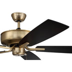 Craftmade P52SB5-52BWNFB Satin Brass Pro Plus 52'' 5-blade Ceiling Fan In Satin Brass W/ Black Walnut/flat Black Blades; Light Kit Optional (not Included) Image 5