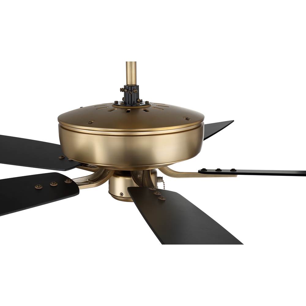 Craftmade P52SB5-52BWNFB Satin Brass Pro Plus 52'' 5-blade Ceiling Fan In Satin Brass W/ Black Walnut/flat Black Blades; Light Kit Optional (not Included) Image 4