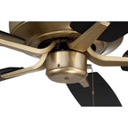 Craftmade P52SB5-52BWNFB Satin Brass Pro Plus 52'' 5-blade Ceiling Fan In Satin Brass W/ Black Walnut/flat Black Blades; Light Kit Optional (not Included) Image 3