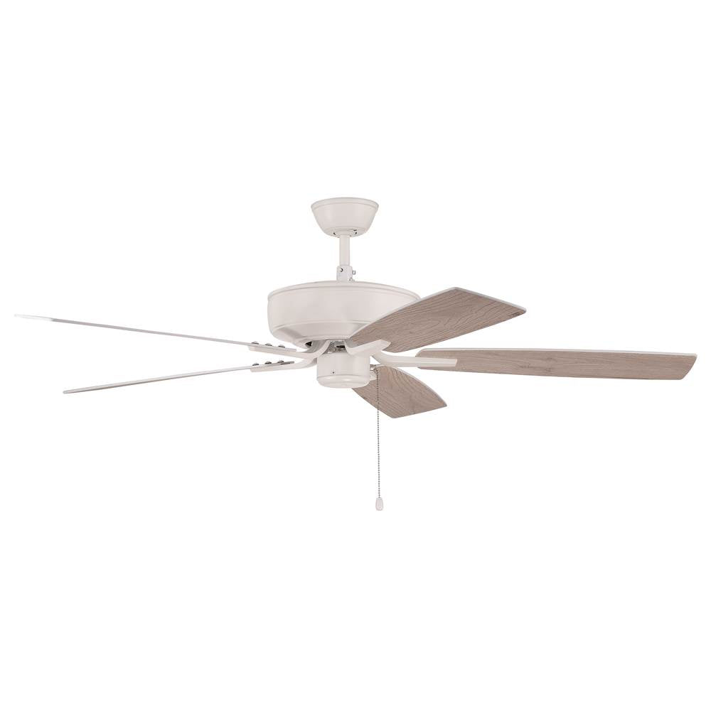 Craftmade Pro Plus Pro Plus 52'' 5-blade Ceiling Fan In Brushed Nickel W/ Brushed Nickel/greywood Blades; Light Kit Optional (not Included)